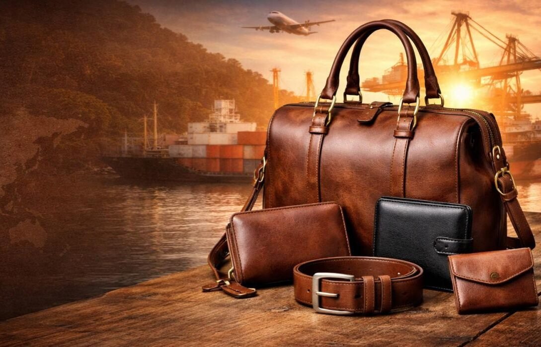 Pelletteria Angelo Import Export leather bag, wallet, and belt ready for global export