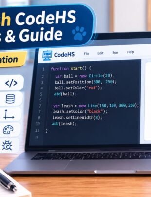 9.7.4 Leash CodeHS answers and guide on laptop screen