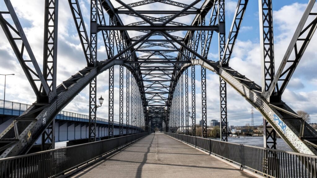 StE500 structural steel used in a large bridge construction