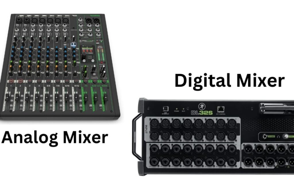 Behringer Xenyx 1202SFX Premium Analog 12-Input Mixer with analog and digital mixer comparison