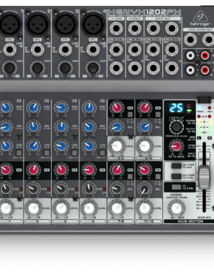 Behringer Xenyx 1202SFX Premium Analog 12-Input Mixer with 12 input channels and FX processor